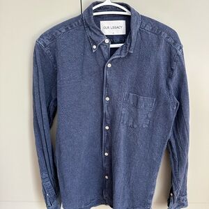 Our Legacy Blue Casual Button Down Shirt